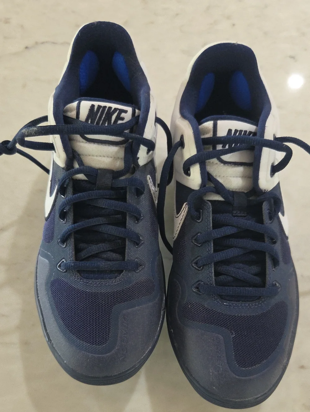 Nike Kids Navy and White Lace-Up Sneakers